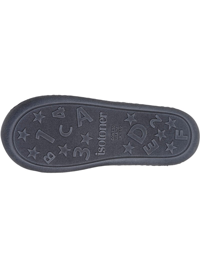 Chaussons mocassins polaire chinée, maintien du pieds, garçon Isotoner Gris chiné - Kiabi