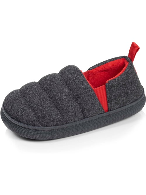 Chaussons mocassins polaire chinée semelle bloup extra garçon isotoner - Kiabi