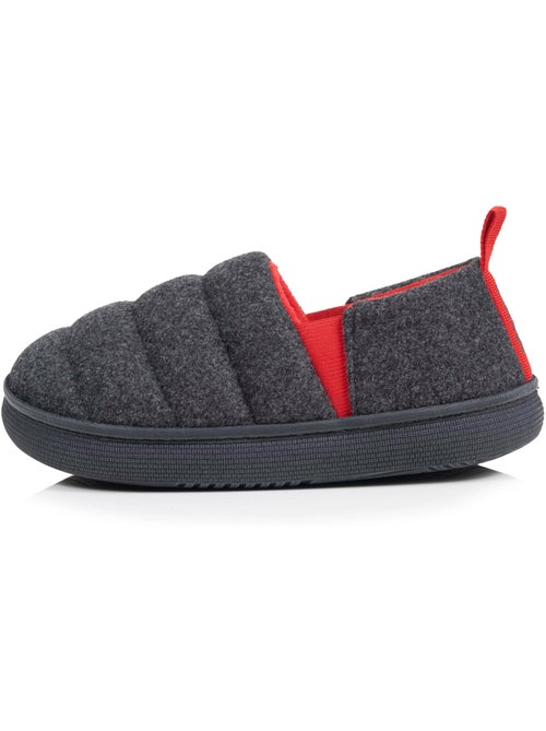 Chaussons mocassins polaire chinée semelle bloup extra garçon isotoner - Kiabi