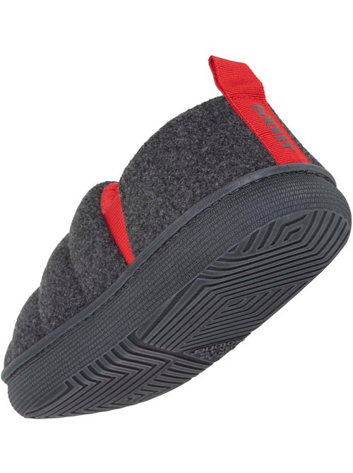 Chaussons mocassins polaire chinée semelle bloup extra garçon isotoner - Kiabi