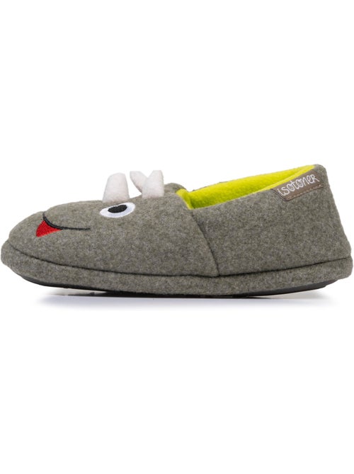 Chaussons mocassins polaire, semelle gomme antidérapante garçon isotoner - Kiabi