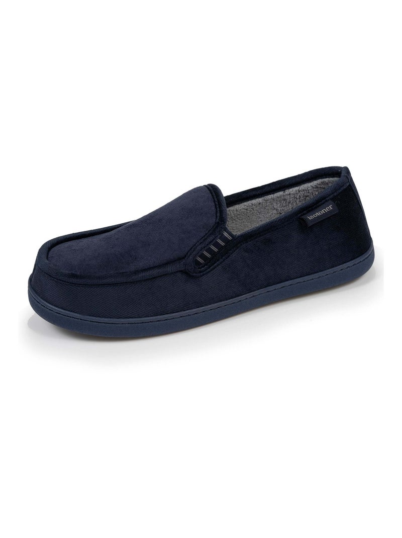 Chaussons mocassins semelle à mémoire de forme homme Isotoner Bleu marine - Kiabi