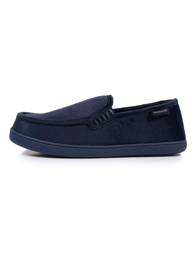 Chaussons mocassins semelle à mémoire de forme homme Isotoner Bleu marine - Kiabi