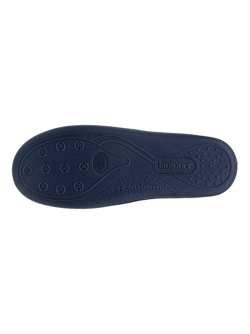 Chaussons mocassins semelle à mémoire de forme homme Isotoner Bleu marine - Kiabi