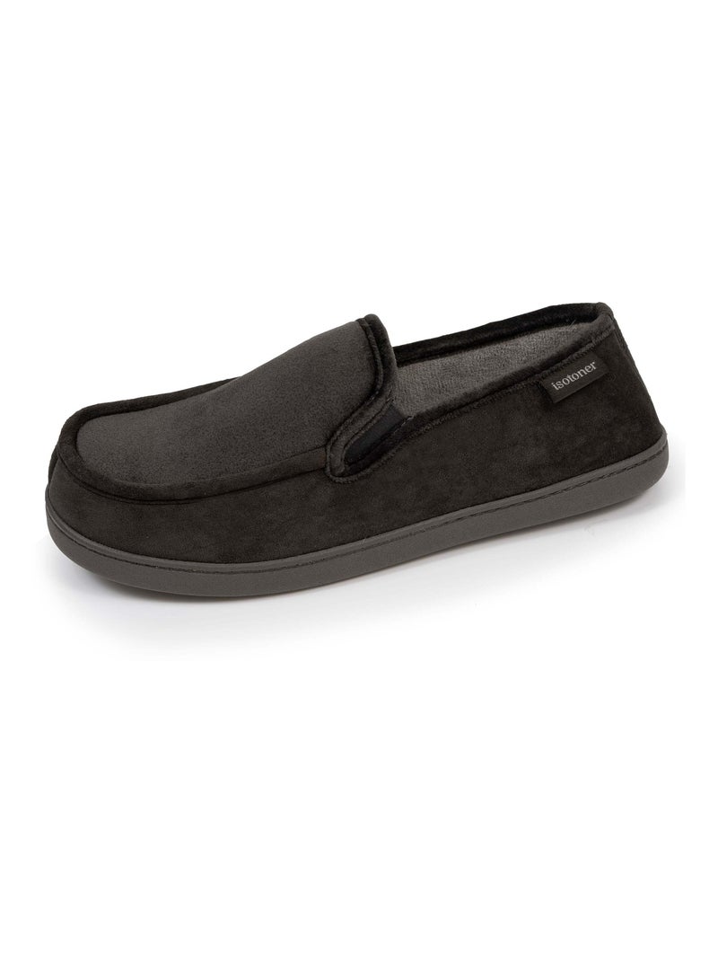 Chaussons mocassins semelle à mémoire de forme homme Isotoner Gris - Kiabi