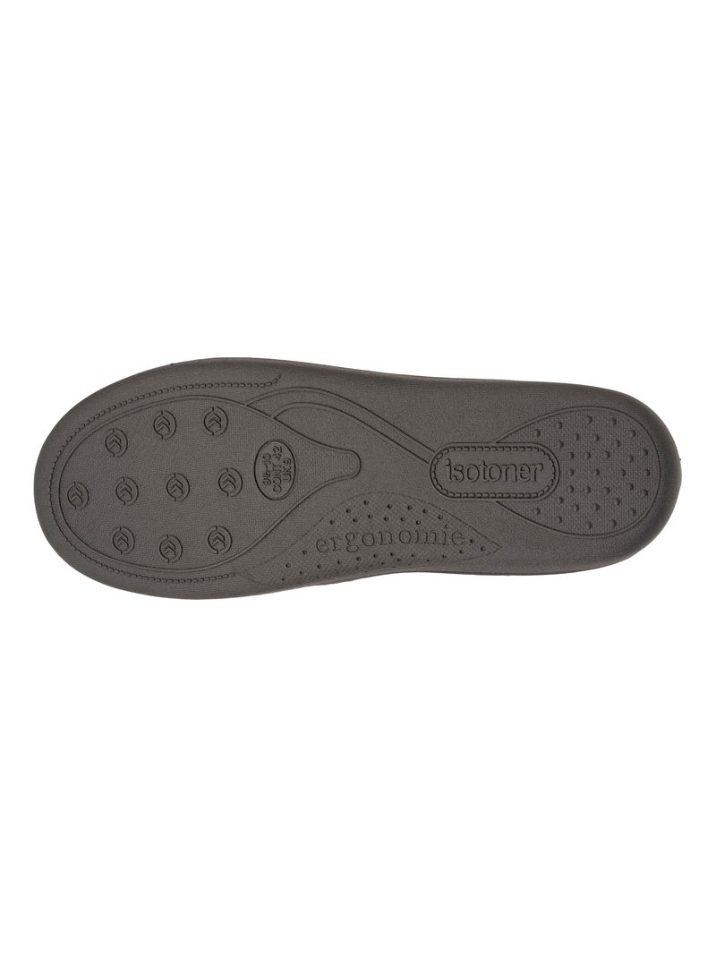 Chaussons mocassins semelle à mémoire de forme homme Isotoner Gris - Kiabi