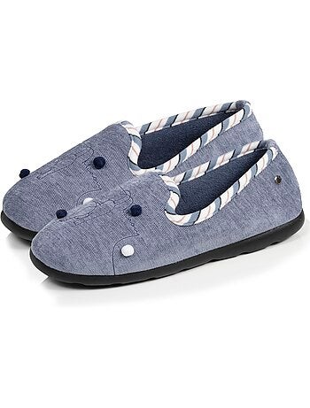 Chaussons charentaises souples, ultra confortables et légers, technologie everywear, femme Isotoner