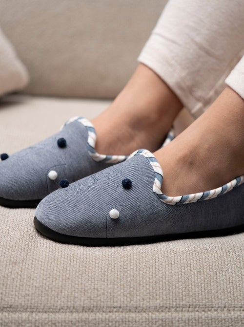 Chaussons mocassins souples, confortables et légers, technologie everywear, femme Isotoner - Kiabi