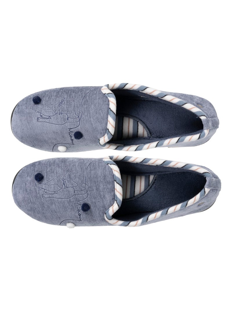Chaussons mocassins souples, confortables et légers, technologie everywear, femme Isotoner Bleu denim - Kiabi