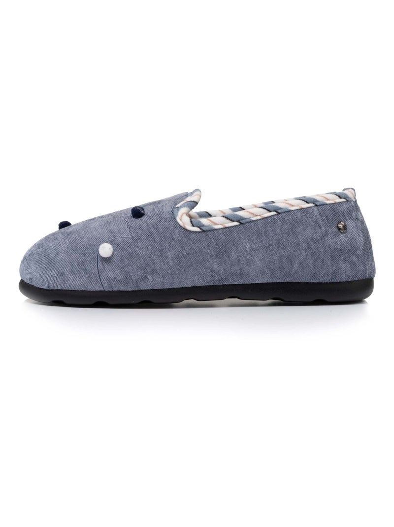 Chaussons mocassins souples, confortables et légers, technologie everywear, femme Isotoner Bleu denim - Kiabi