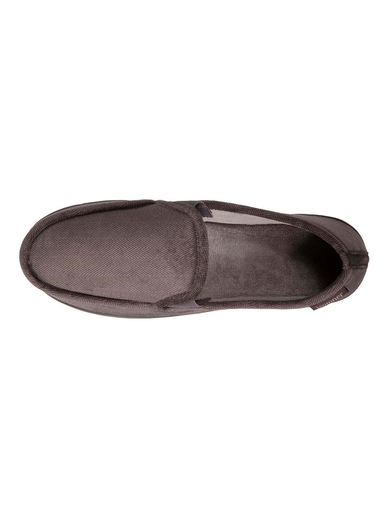 Chaussons mocassins soutien voûte plantaire homme Isotoner Gris - Kiabi