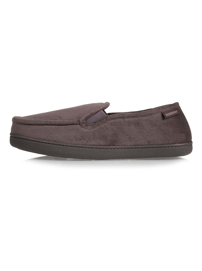 Chaussons mocassins soutien voûte plantaire homme Isotoner Gris - Kiabi