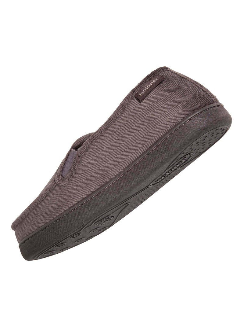 Chaussons mocassins soutien voûte plantaire homme Isotoner Gris - Kiabi