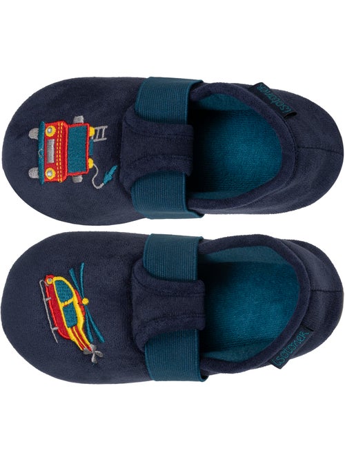 Chaussons mocassins suédine, semelle antidérante garçon isotoner - Kiabi