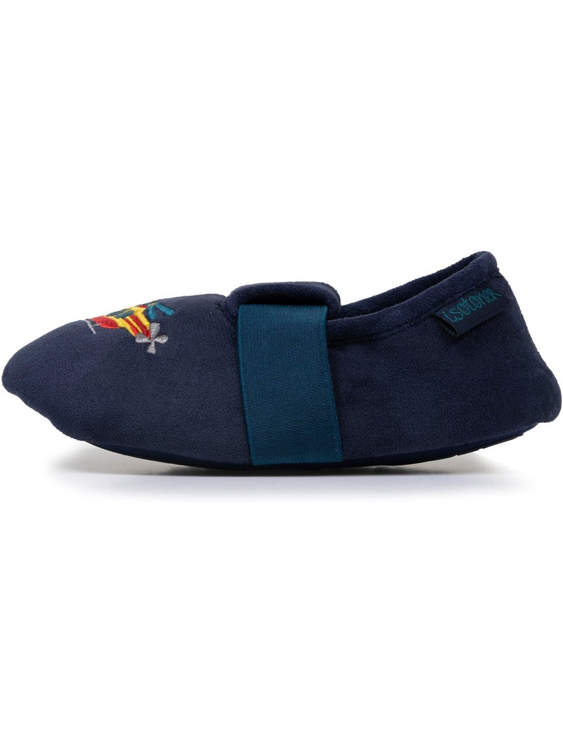 Chaussons mocassins suédine, semelle antidérante garçon isotoner Bleu marine - Kiabi