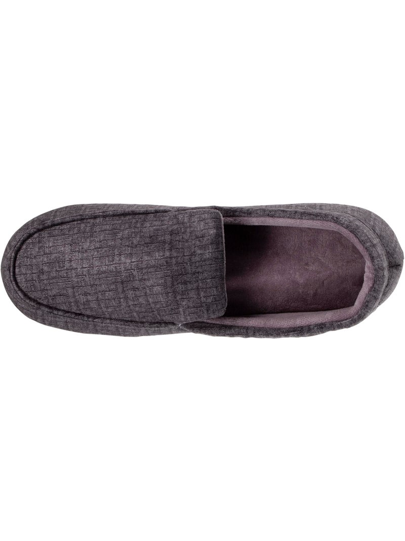 Chaussons mocassins ultra confortables et légers, en coton homme gris anthracite - Kiabi