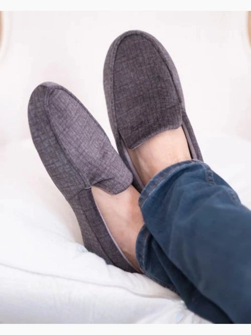 Chaussons mocassins ultra confortables et légers, en coton homme isotoner - Kiabi