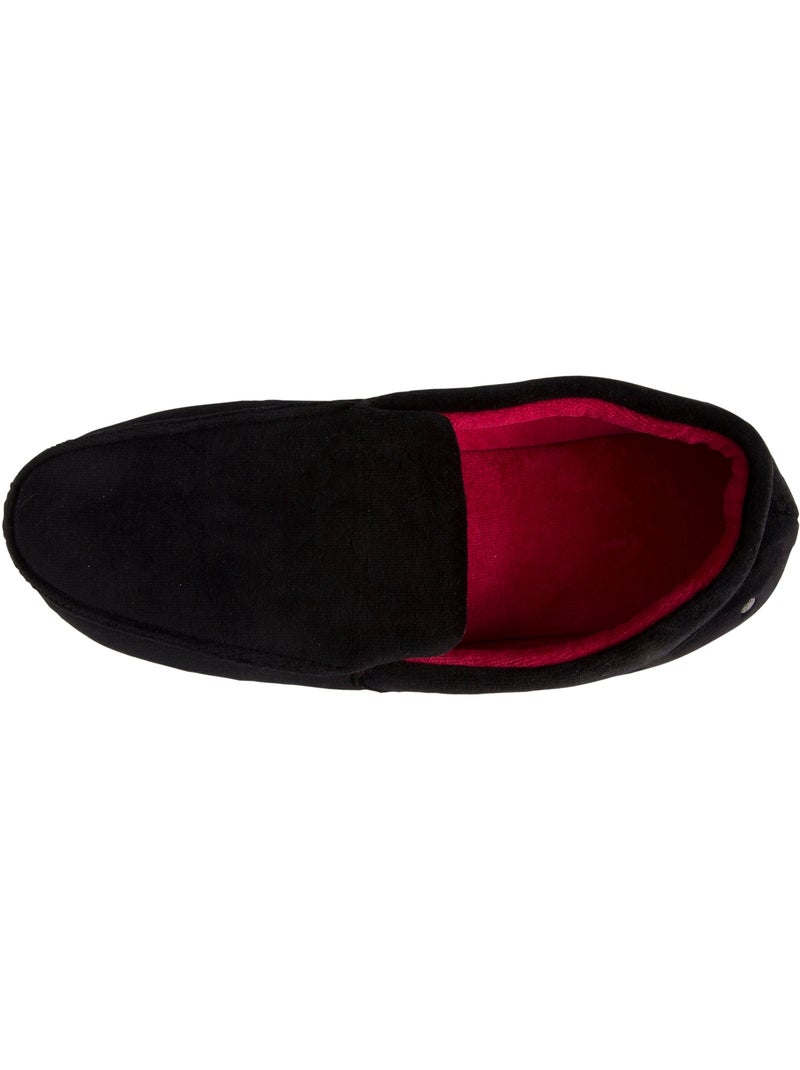 Chaussons mocassins ultra confortables et légers, en coton homme isotoner Noir - Kiabi
