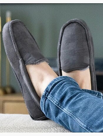 Chaussons mocassins ultra confortables et légers semelle homme