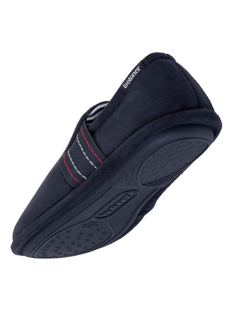 Chaussons mocassins ultra confortables homme Isotoner Bleu marine - Kiabi