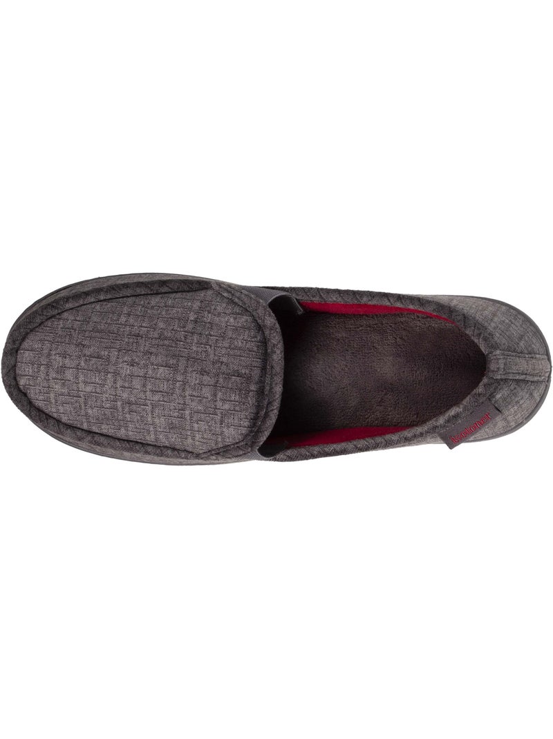Chaussons mocassins velour ultra doux homme Gris - Kiabi