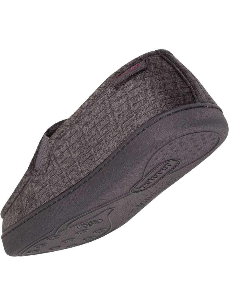 Chaussons mocassins velour ultra doux homme Gris - Kiabi
