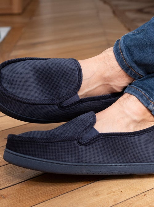 Chaussons mocassins velour ultra doux homme Isotoner - Kiabi