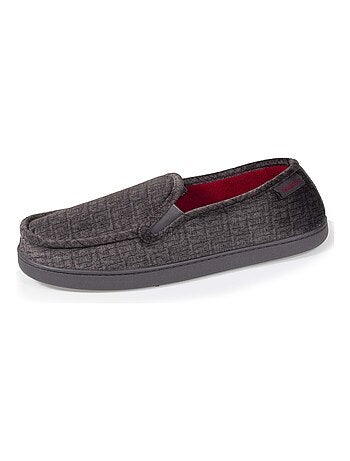 Chaussons mocassins velour ultra doux homme Isotoner