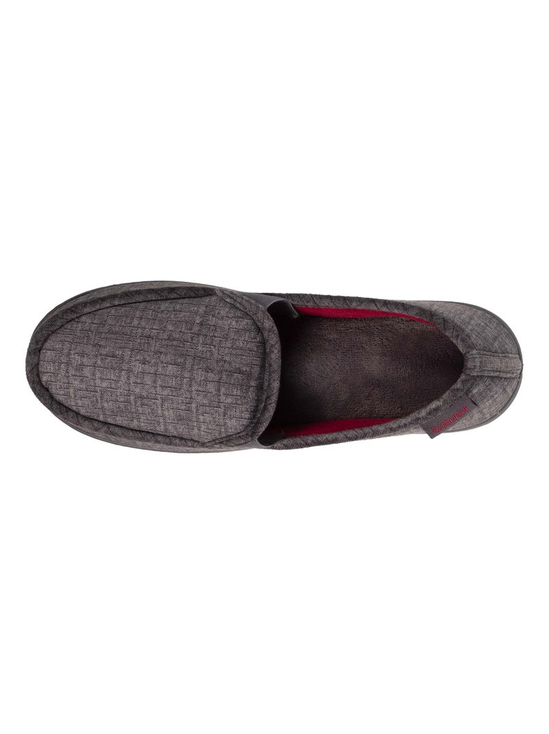 Chaussons mocassins Velour ultra doux homme Isotoner Gris - Kiabi