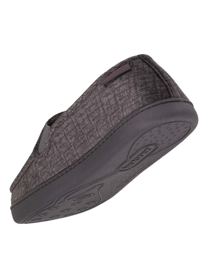 Chaussons mocassins Velour ultra doux homme Isotoner Gris - Kiabi