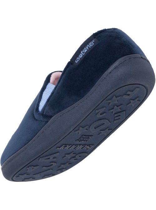 Chaussons mocassins velours, maintien souple, facile à fille isotoner - Kiabi