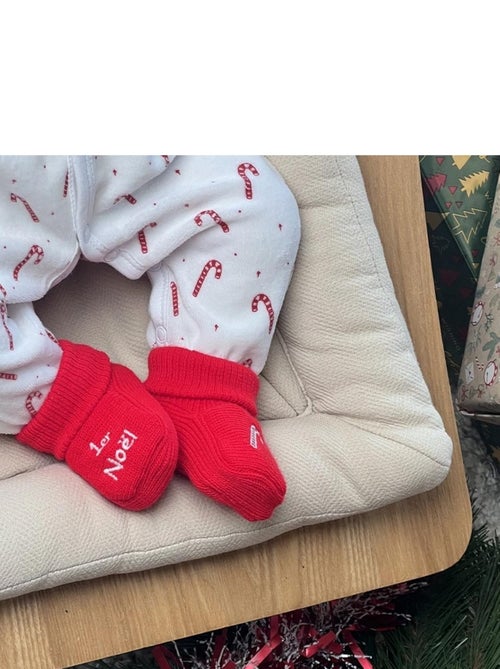 Chaussons "Mon premier Noël" - Kiabi