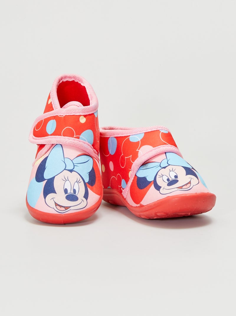Chaussons montant 'Minnie' 'Disney' rouge - Kiabi