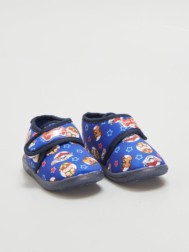 Chaussons montants à scratch 'Pat'Patrouille' bleu - Kiabi