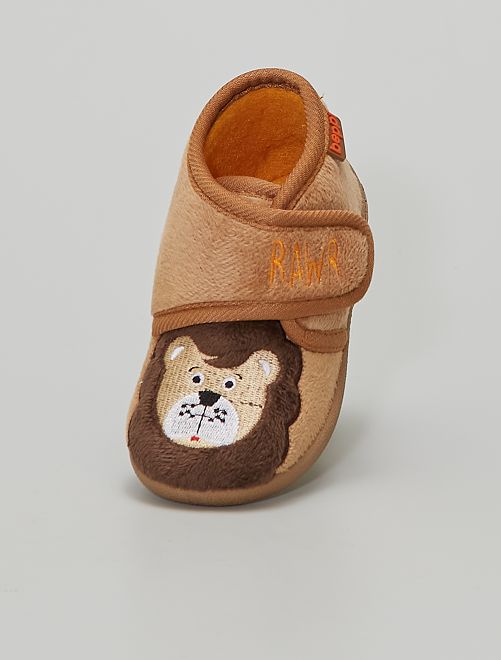 Chaussons montants 'animal'                             BEIGE 
