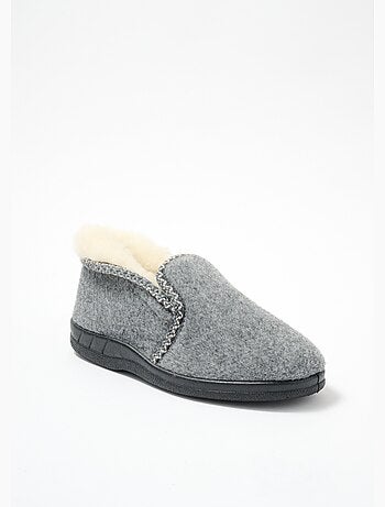 Chaussons montants chauds fourrés laine - Afibel