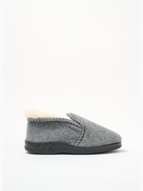 Chaussons montants chauds fourrés laine - Afibel - Kiabi