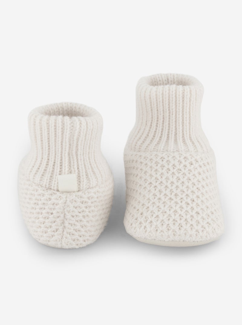 Chaussons montants en maille Beige - Kiabi
