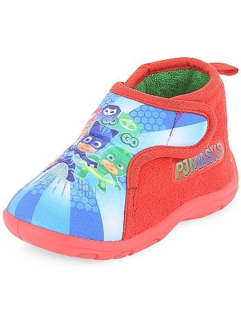 Product Couleur : bleu, rouge, ,, - Taille : 25, 24, 26,22,23Habillement Bébé / Garçon 0-36 mois / Chaussures, chaussons / Chaussons Des chaussons pour mettre tes pieds d'attaque ! - Chaussons montants en ratine douce KIABI