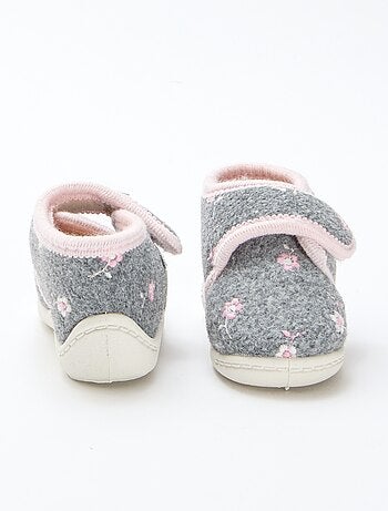 Chaussons montants fourrés à scratch