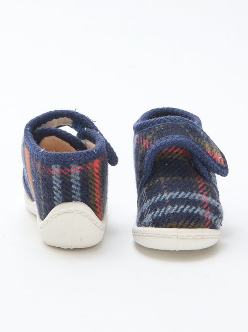 Chaussons montants fourrés à scratchs - Kiabi
