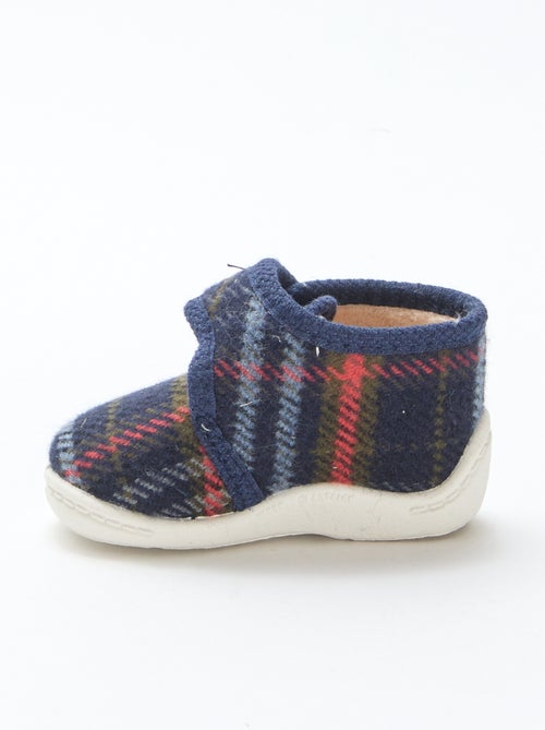 Chaussons montants fourrés à scratchs - Kiabi