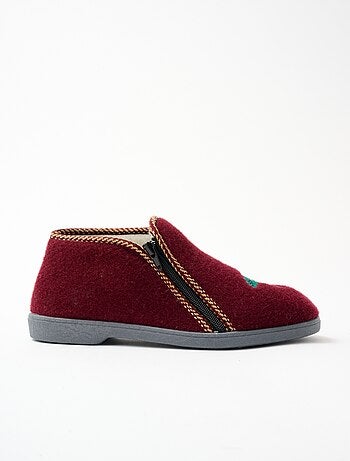Chaussons montants grande largeur brodés - Afibel