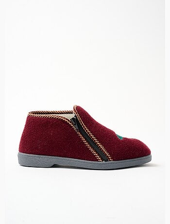 Chaussons montants grande largeur brodés - afibel