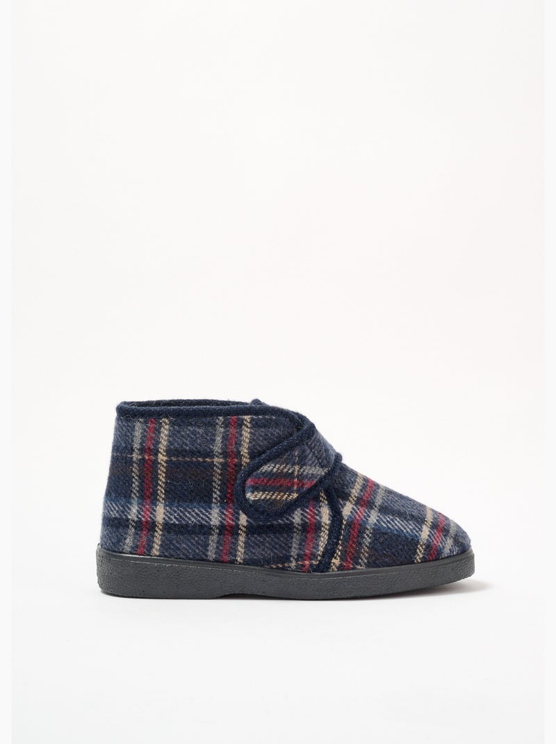 Chaussons montants grande largeur fourrés mixtes - Afibel Bleu marine - Kiabi