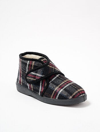 Chaussons montants grande largeur fourrés mixtes