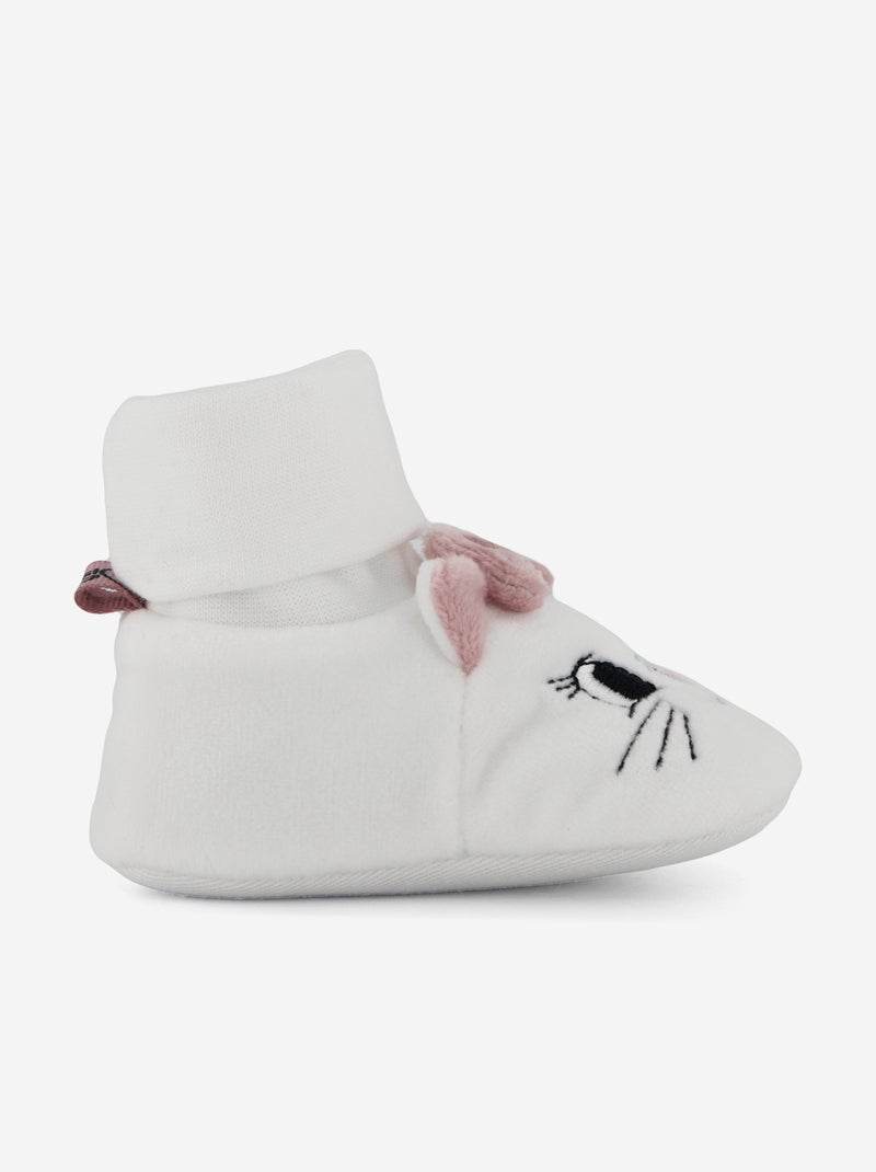 Chaussons montants 'Marie' Blanc - Kiabi