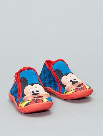 Product Deviens un pilote avec 'Mickey' ! - Chaussons en textile 'Disney' - Biais contrastants - Ouverture zippée face intérieure - Imprimé 'Mickey Mouse' devant - Bout renforcé - Intérieur en textile - Semelle d'usure antidérapanteHabillement Bébé / Garçon 0-36 mois / Chaussures, chaussons / Chaussons Standard KIABI