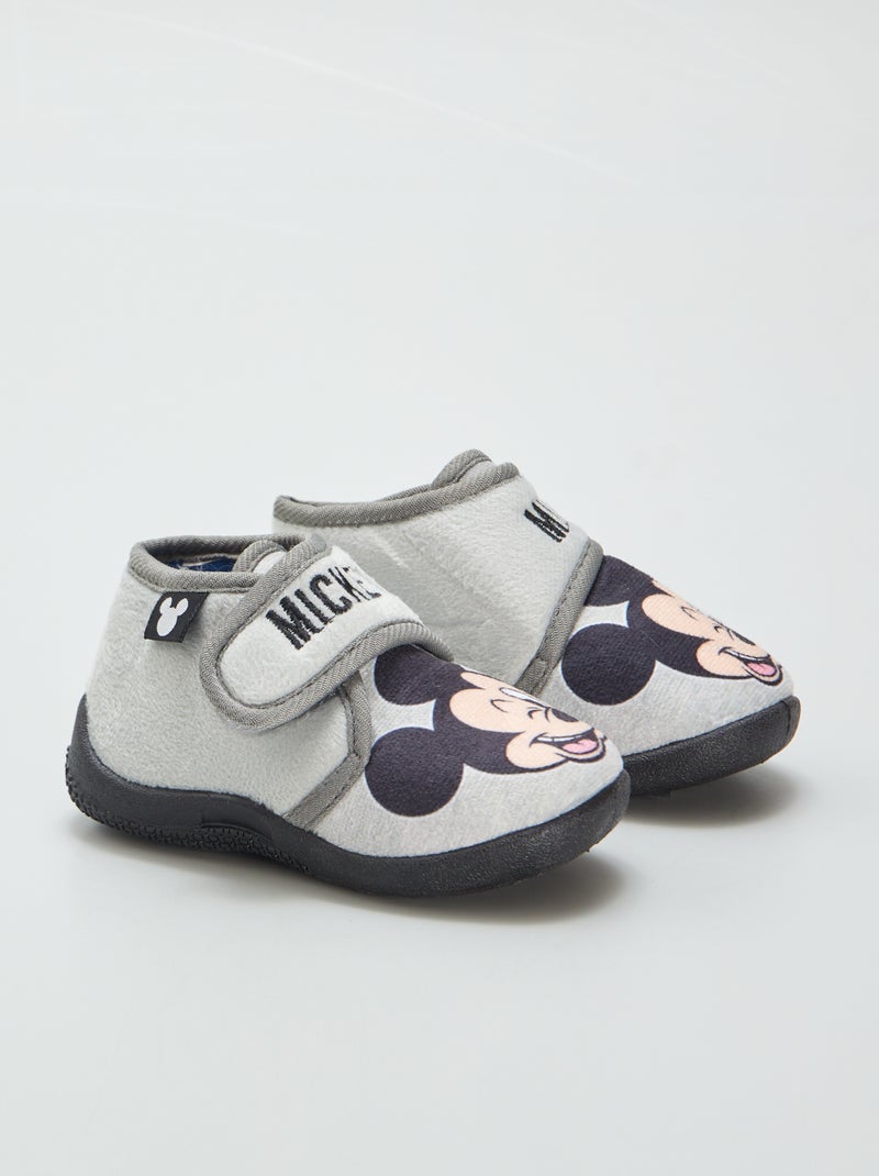 Chaussons montants 'Mickey' Gris - Kiabi