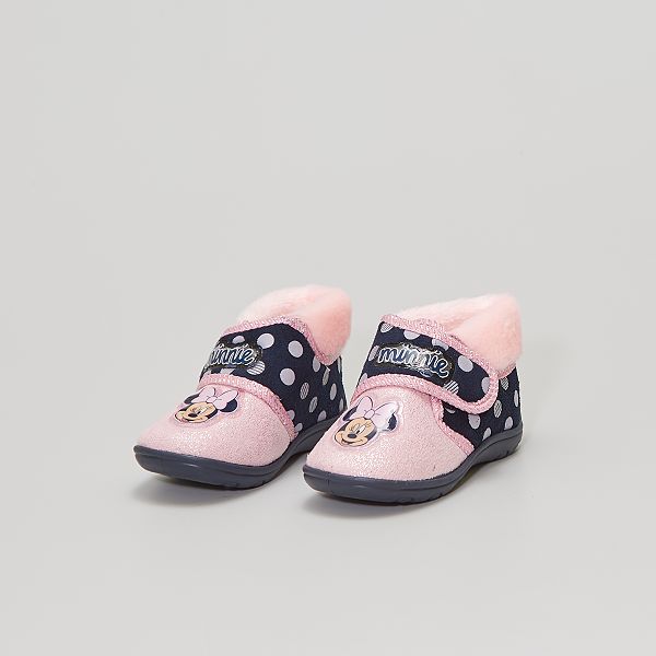 Chaussons Montants Minnie Fourrure Bebe Fille Fuchsia Kiabi 10 00